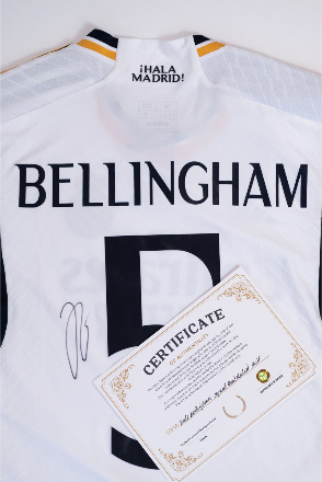 Playera Autografiada Por Jude Bellingham Rm Con Certificado