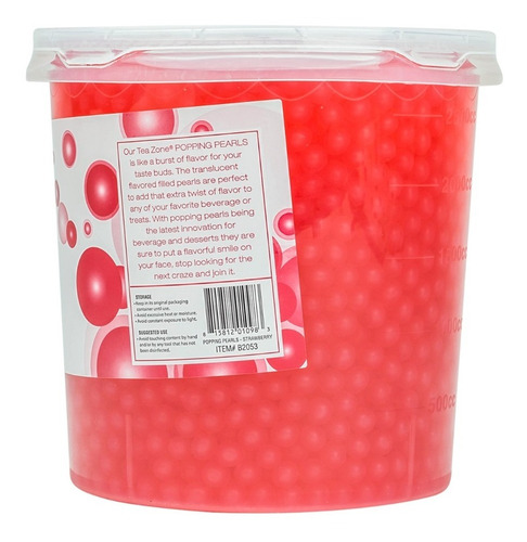 Caja Con 4 Perlas Explosivas Tea Zone Sabor Fresa 3.2 Kg C/u