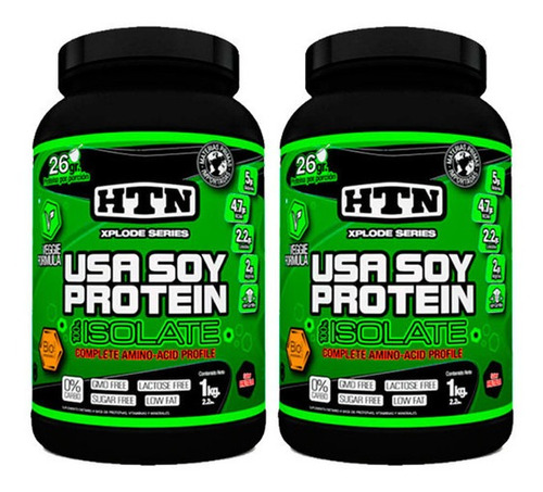 Usa Soy Pro Isolate + Enzyme Htn Apto Veganos 1000 Gr X 2 Un