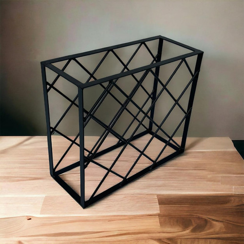 Adega Suporte Para Garrafas Vinho Ferro Estilo Industrial Cd Cor Preto