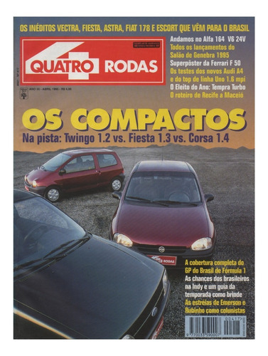 Quatro Rodas Nº417 Audi A4 Tempra Turbo Alfa 164 V6 Twingo