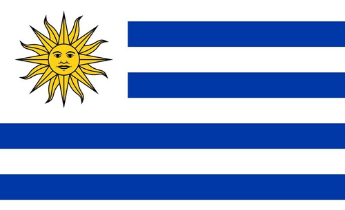 Bandera De Uruguay Y Del Mundo, 150x90cm. Envío Inmediato.