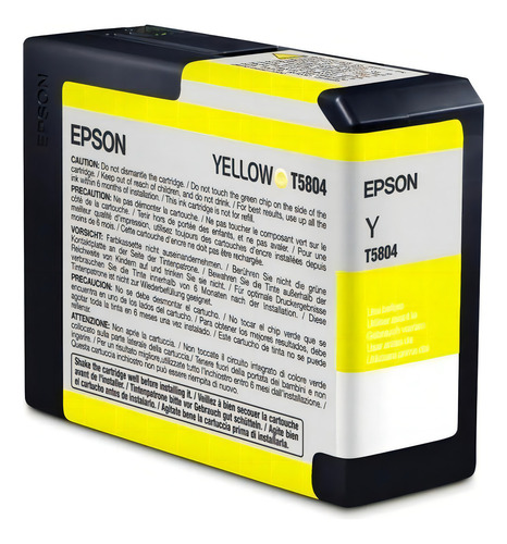 Cartucho de tinta Epson Cartucho de tinta de color amarillo de 80 ml