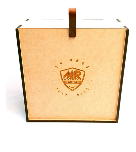 Caja Con Tapa Deslizable 20x20x10 Cm En Mdf Personalizada