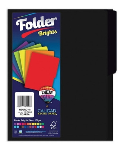 50 Folders Tamaño Carta Colores Intensos A Escoger Carpetas