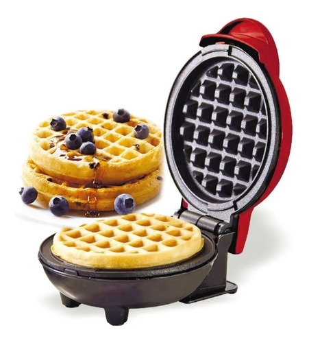 Wafflera Maquina De Waffles Eléctrico Horno De Pastel Color Rojo