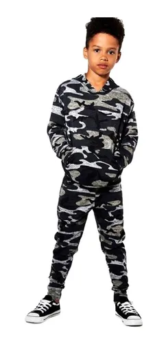 Conjunto Para Ni os Boohoo Camuflado Talla 5 A 6 A os