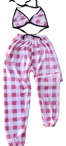 Duo De Pijama 3 Pza 2jogger, 1 Top Unitalla Franel