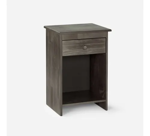 Cama Pratta 2 Plazas Pata Madera Bn + Muebles Tabor Grafito