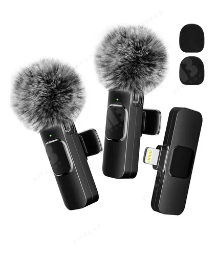 comprar Micrófono Inalámbrico Solapero 2 En 1, Tipo C Color Negro