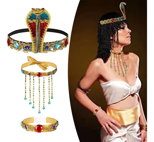 3 Collares Y Pulseras De Disfraz Egipcio Para Mujer Para