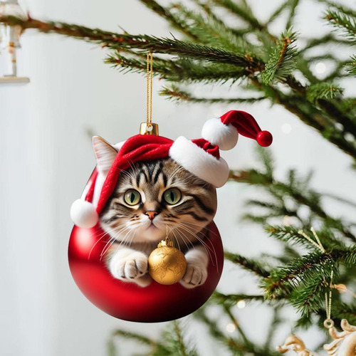 Decoración Navideña De Gatos, Figura De Gato, Estilo C