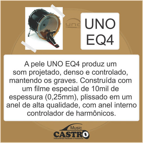 Pele Bumbo 20 Eq4 Clear + Tom Surdo 10-12 G2 Clear Uno Evans