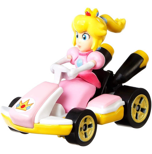 Hot Wheels Mario Kart Peach Standard Kart Oficial Nintendo Color Rosa