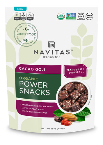 Snacks Energéticos De Cacao Goji 16 Onzas Por  Navitas