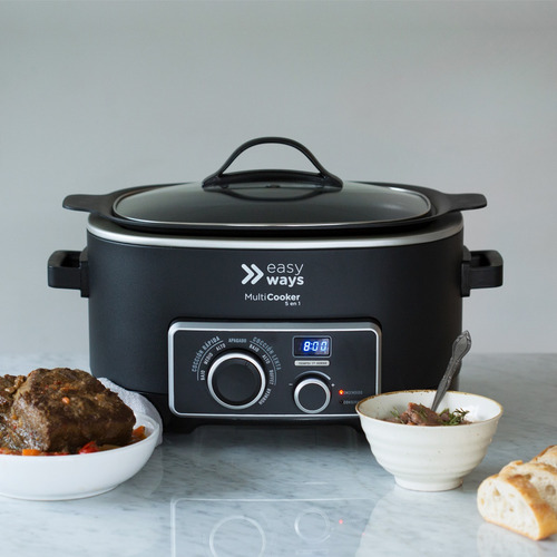 Imagen 2 de 5 de Olla De Cocción Lenta Multicooker 5 En 1 5.5 L Easyways