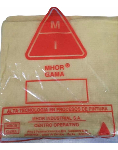 Gasa Barnizada  25 X 45 Cm Color Amarilla  X 10 Unidades