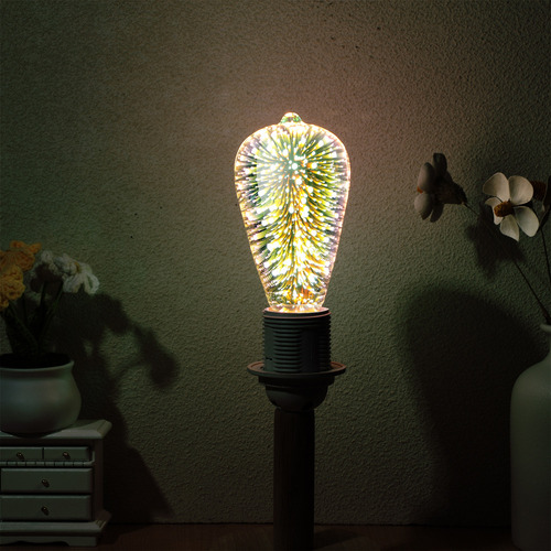 Bombilla Led De Cristal 3d Para Fuegos Artificiales, Decorac