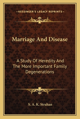 Libro Marriage And Disease: A Study Of Heredity And The M...