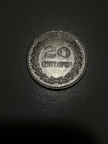 20 Centavos De Colombia De 1971 Con Error En La Fecha. 