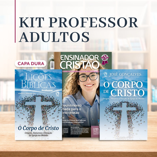 Kit De Lições Bíblicas Adulto Ebd  1  Professor Capa Dura + 1 Ensinador Cristão+ 01 Livro De Apoio 1trimestre 2024 Cpad