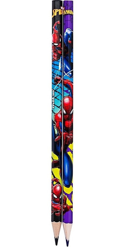 Imagem 2 de 2 de Lápis De Cor 12 Cores Homem Aranha - Molin