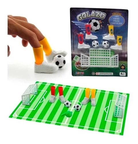 Finger Football Fútbol Para Dedos 2 Jugadores Grande 26x37 cm