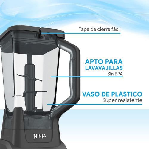 Licuadora Ninja Co610 Profesional 4 Vel 2.1 Lt Vaso Plastico