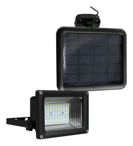 Refletor Solar Holofote 60 Ultra Leds Jardim Parede