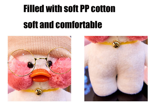 Peluche De Pato Lalafanfan Con Ropa, Regalo De Cumpleaños, 3
