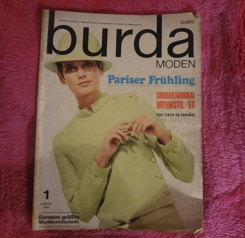 Burda Moden - Januar 1968  Con Anexo En Español  