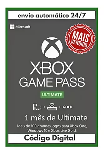 Xbox Game Pass Ultimate 1 Mês Código 25 Dígitos
