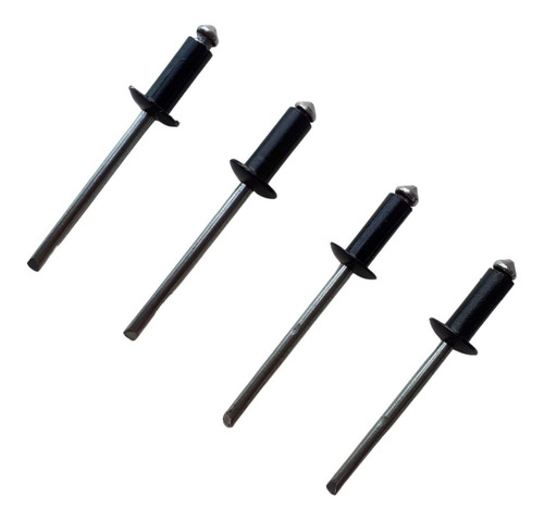 Rebite Pop De Repuxo Preto 512 Medida 5,2 X 12mm Com 100 Pç