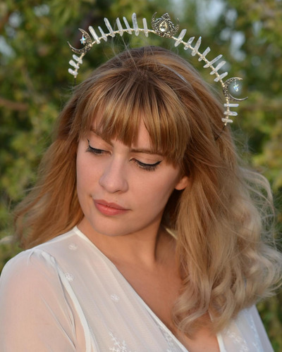 Corona De Halo De Diosa - Diadema De Luna Estrella - Ti...