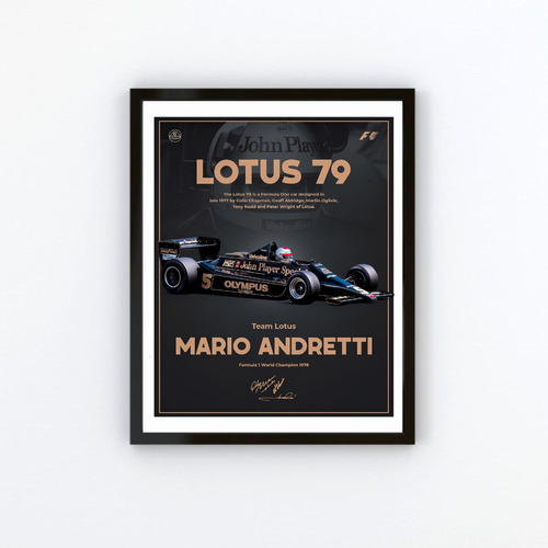 Cuadro Decorativo Póster Mario Andretti Formula 1 