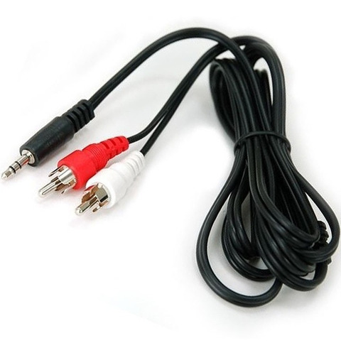 Cable De Audio 2 Rca Macho A Mini Plug 3,5 De 3 Metros Ramos