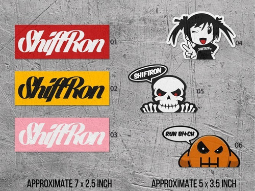 Imagen 2 de 2 de Calcomanias Shiftron Slap Stickers