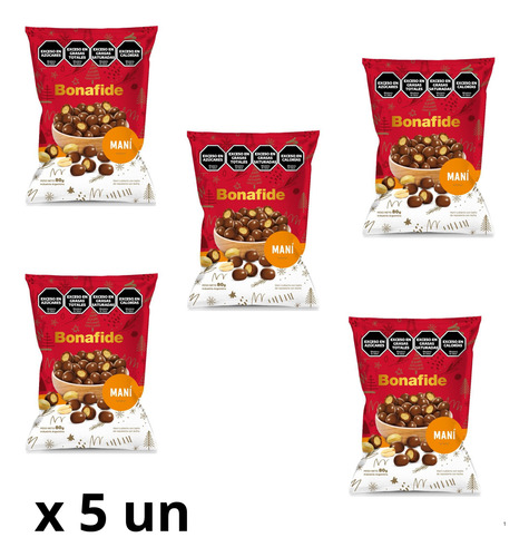 Mani Con Chocolate Bonafide X 5un De 80gr