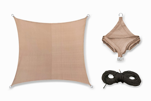 Imagen 6 de 10 de Malla Sombra 2x4 90% Beige Con Lazo De Regalo