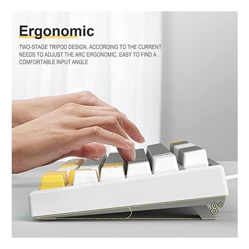 Dansher Porcentaje 60% Teclado Mecánico Para Juegos, Teclado