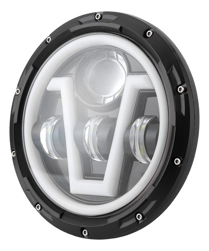 Faro Led Redondo De 7 Pulgadas, Luz Blanca Y Amarilla, Ip67,