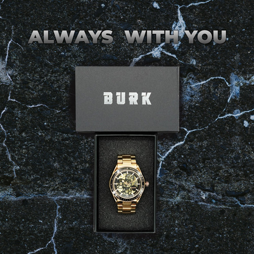 Imagen 5 de 10 de Reloj Hombre Burk 9194 Original Eeuu Automatico Elegante