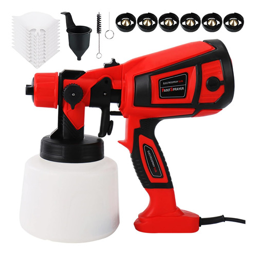 Pulverizador De Pintura, Pistola Eléctrica Hvlp De 850 W, 6 