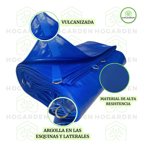 Lona Azul 3x3 M Con Argollas Metálicas Hogarden