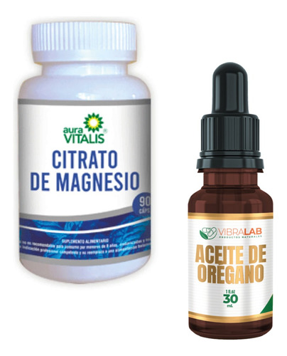 Pack Citrato De Magnecio + Aceite De Oregano Elimina Cándida