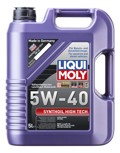 Liqui Moly Synthoil High Tech 5w-40 Aceite 100% Sintético