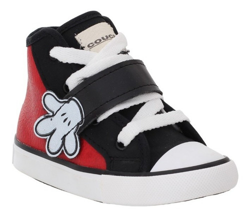 Zapatilla Mickey Botita Moño Velcro Niños Disney Bota Moda