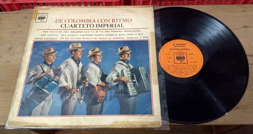 Cuarteto Imperial De Colombia Con Ritmo Vinilo Disco Lp