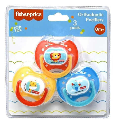 Chupones Fisher Price Animales Pack X 3