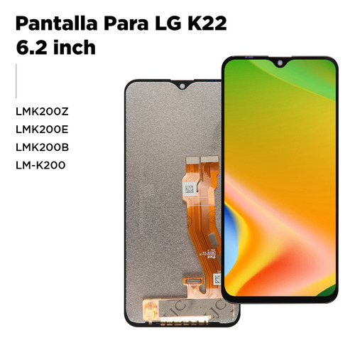 Pantalla Para LG K22 Lmk200/z/e/b Táctil Lcd Display Negro